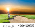 Golf equipment and golf bag ,putter ,ball on green 40048935