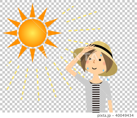 Young woman heat stroke measures 40049434