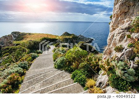 Sea and Cape Milazzo. Italy. Sea and Cape Milazzo. Italy. 40049522