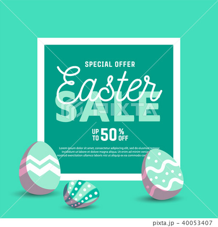 Easter. Sale banner with place for text. Easter. Sale banner with place for text. 40053407