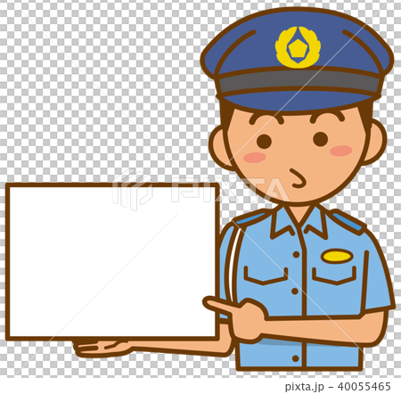 警察官のイメージイラスト 夏服 のイラスト素材