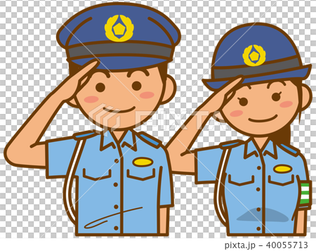 警察官と婦人警官のイメージイラスト 40055713