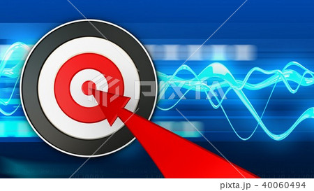 3d target with red arrow 3d target with red arrow 40060494