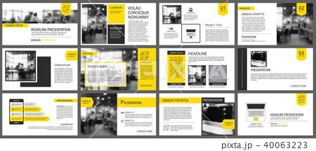 Yellow element for slide infographic on background Yellow element for slide infographic on background 40063223