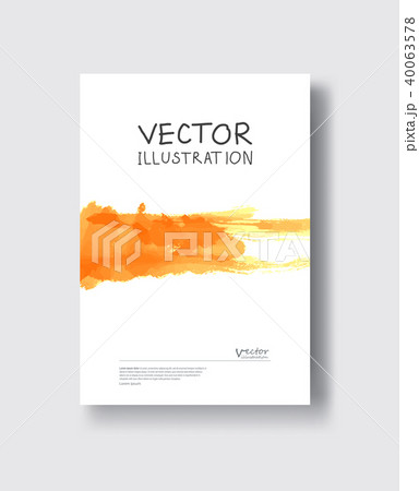 vector orange ink brush stroke 40063578