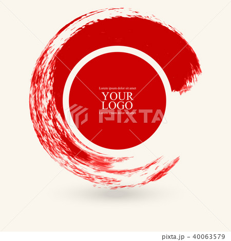 vector red ink round stroke 40063579