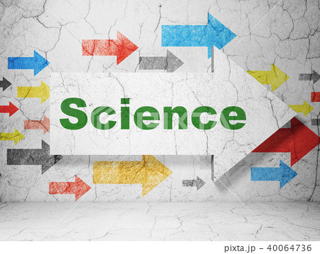 Science concept: arrow with Science on grunge wall background 40064736