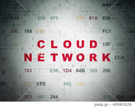 Cloud technology concept: Cloud Network on Digital Data Paper background 40065026