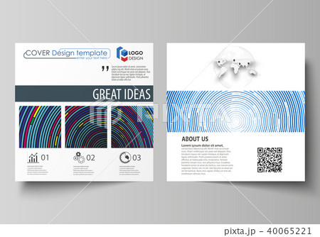 Business templates for square design brochure, magazine, flyer, booklet, report. Leaflet cover 40065221
