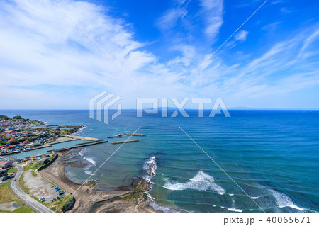 館山市平砂浦海岸付近を空撮 館山市平砂浦海岸付近を空撮 40065671
