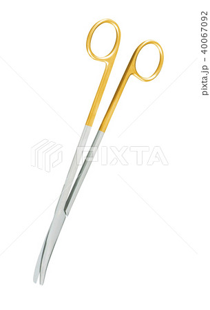 gold scissors isolated on white background 40067092