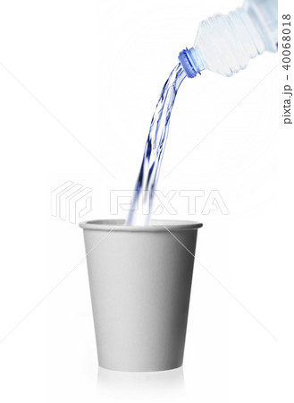 pouring water from a plastic bottle isolated pouring water from a plastic bottle isolated 40068018
