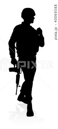 Soldier Military Detailed Silhouette Soldier Military Detailed Silhouette 40069388