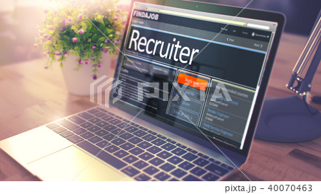 Recruiter - Job Vacancy on Laptop Screen. 3D. Recruiter - Job Vacancy on Laptop Screen. 3D. 40070463
