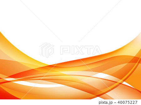 ウェーブ オレンジ 背景 イメージのイラスト素材 40075227 Pixta