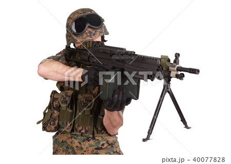 US MARINES with machine gun 40077828