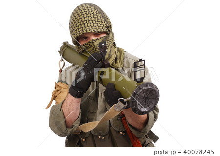 mercenary with anti-tank rocket launcher - RPG 40078245