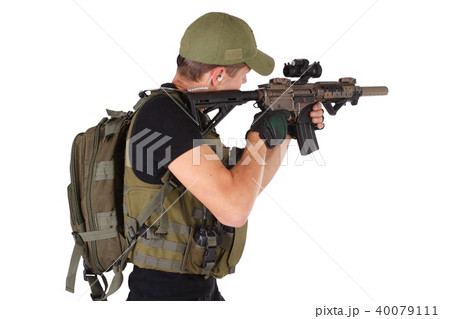 mercenary with m4 rifle 40079111