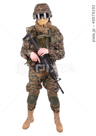 US MARINES with m4 carbine US MARINES with m4 carbine 40079292