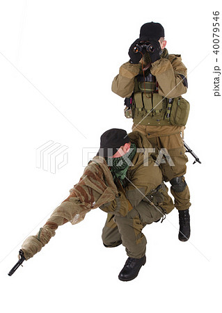 insurgent sniper pair with SVD rifle insurgent sniper pair with SVD rifle 40079546