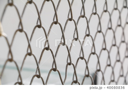 Steel wire mesh on rusty galvanized in Jail Steel wire mesh on rusty galvanized in Jail 40080836