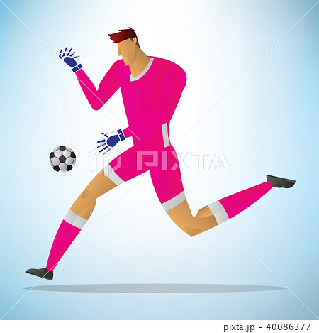 Illustration of football goalkeeper player 40086377