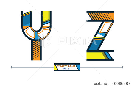 Alphabet modern color style in a set YZ 40086508