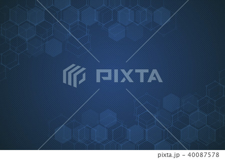 Hexagon background design. Geometric abstract background with molecular structure. 40087578