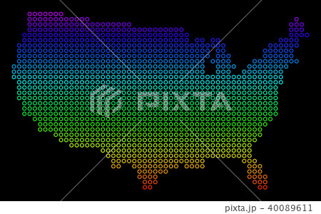 Colored USA Map 40089611