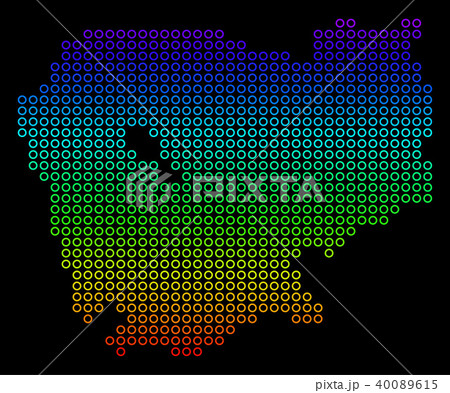 Colored Cambodia Map 40089615