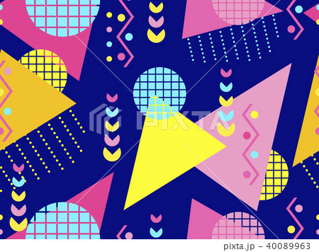 Memphis seamless pattern. Geometric elements 40089963