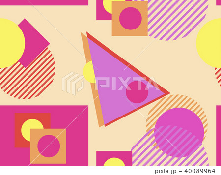 Memphis seamless pattern. Geometric elements 40089964