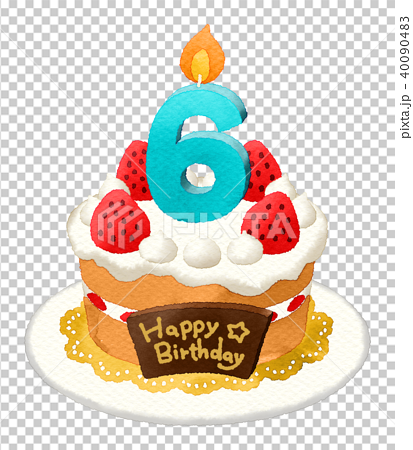 6th birthday cake clip art