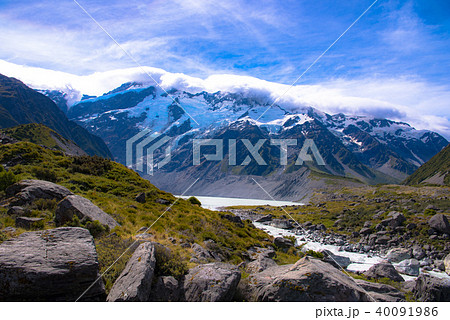 マウントクック国立公園のフッカーバレートラック 40091986