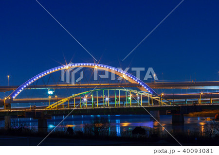 五色桜大橋 夜景 五色桜大橋 夜景 40093081