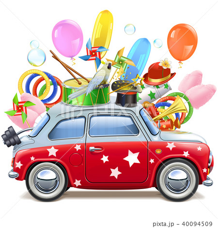 Vector Circus Red Car 40094509