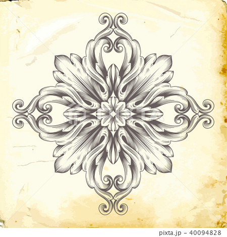 Vector baroque of vintage elements for design.  40094828