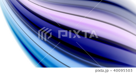 Gel jelly fluid flowing liquid rainbow style colours, wave abstract background, modern minimal 40095503