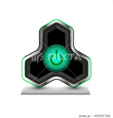 Techno futuristic start power button Techno futuristic start power button 40095768