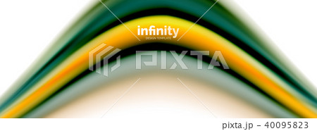 Flowing fluid colors vector, blurred colorful 3d gel shape on white 40095823