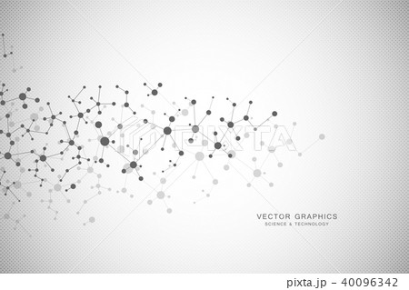Molecular structure background. Abstract background with molecule DNA. 40096342