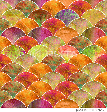 Fish scale wave japanese seamless pattern 40097657