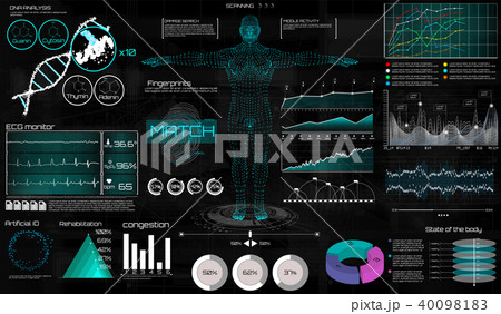 Modern medical interface. Medical infographic HUD 40098183