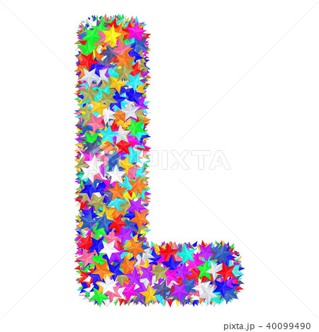 Letter L composed of colorful stars Letter L composed of colorful stars 40099490