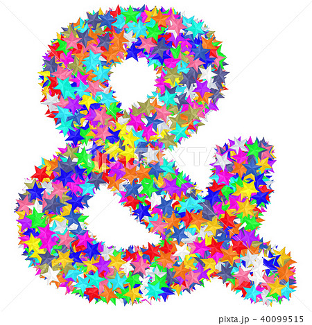 Ampersand sign composed of colorful stars 40099515