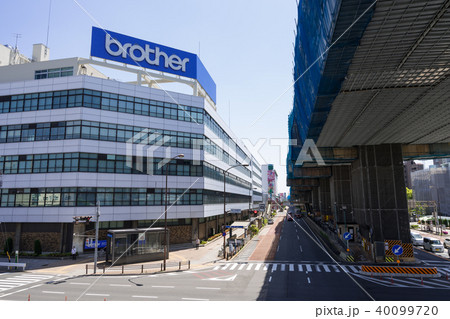 名古屋市瑞穂区　地下鉄堀田　交差点　名古屋市営地下鉄堀田駅とブラザー工業　瑞穂工場 40099720