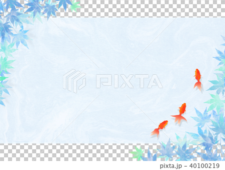 青紅葉の金魚の和風イメージ 和紙 青紅葉の金魚の和風イメージ 和紙 40100219