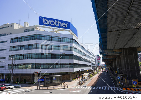 名古屋市瑞穂区　地下鉄堀田　交差点　名古屋市営地下鉄堀田駅とブラザー工業　瑞穂工場 40100547
