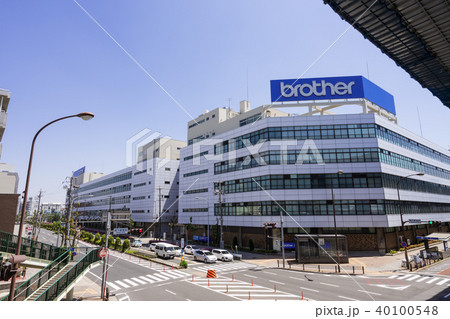 名古屋市瑞穂区　地下鉄堀田　交差点　名古屋市営地下鉄堀田駅とブラザー工業　瑞穂工場 40100548