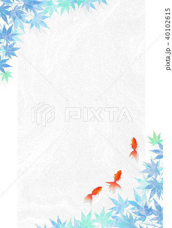 金魚 和紙_白 40102615
